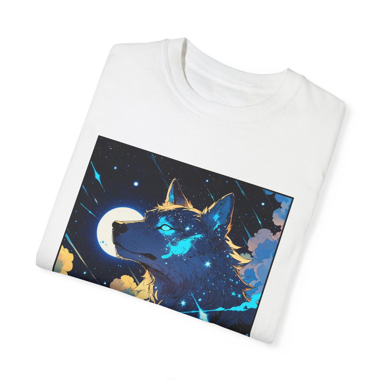 Wolf Blue Anime 80s T-shirt