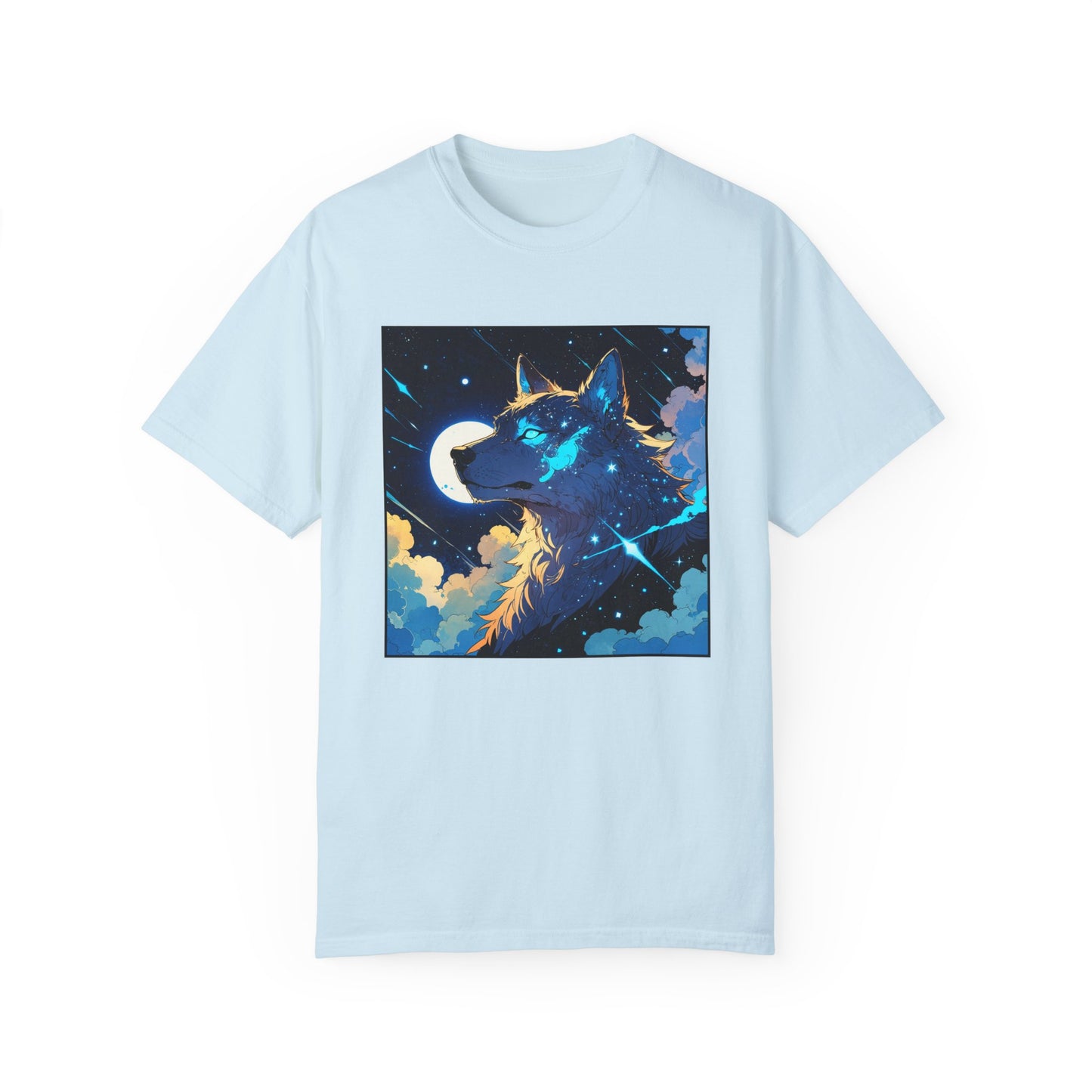 Wolf Blue Anime 80s T-shirt