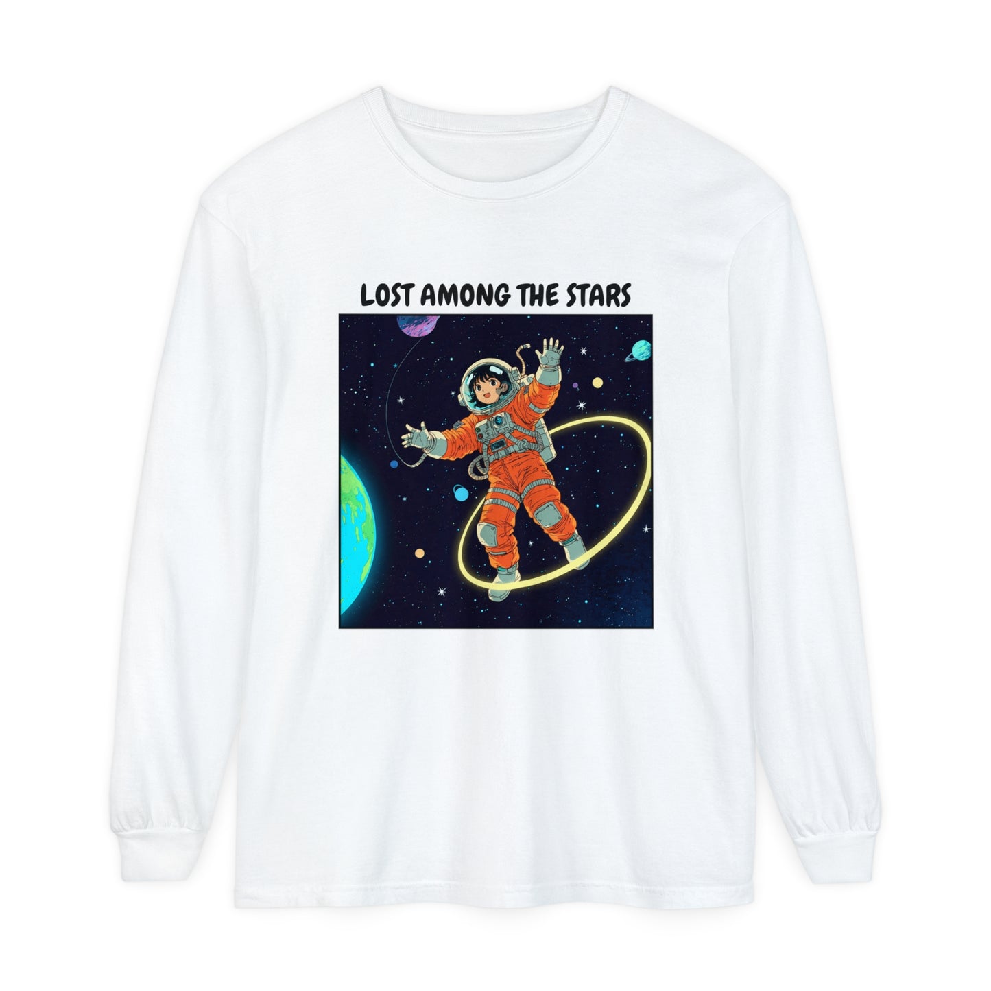 Lost Among the Stars – Retro Anime Long Sleeve Tee