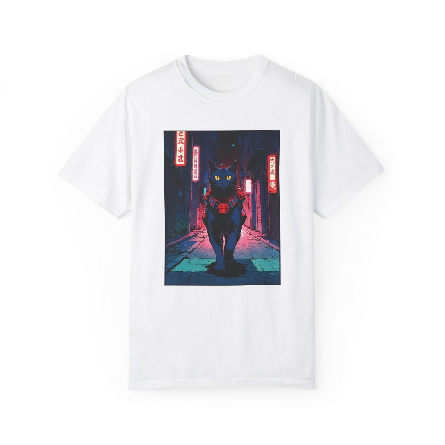 Neon Cat – Retro Anime Tee