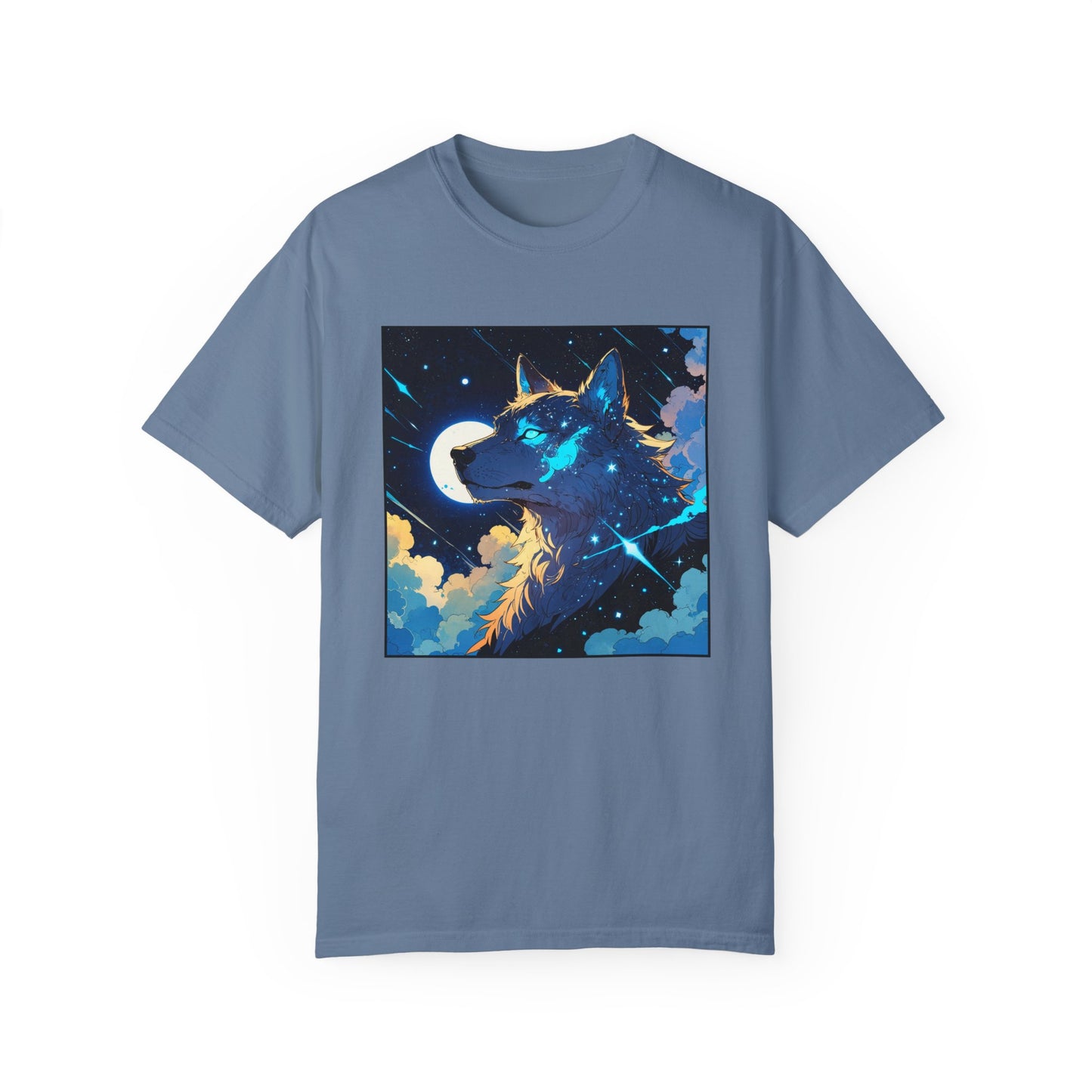 Wolf Blue Anime 80s T-shirt