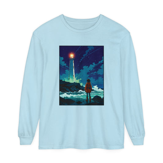 Beacon of Hope – Retro Anime Long Sleeve Tee