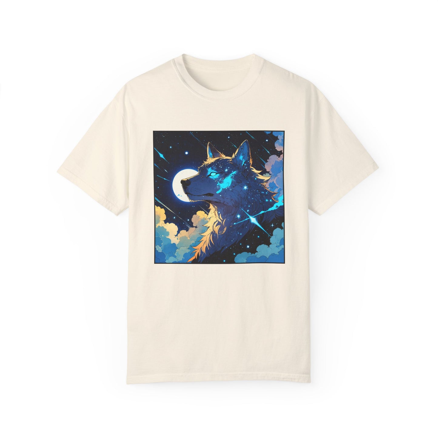 Wolf Blue Anime 80s T-shirt