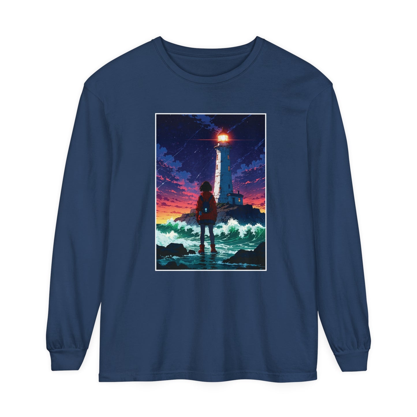 Beacon of Hope – Retro Anime Long Sleeve Tee