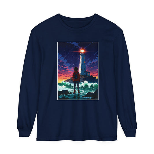 Beacon of Hope – Retro Anime Long Sleeve Tee