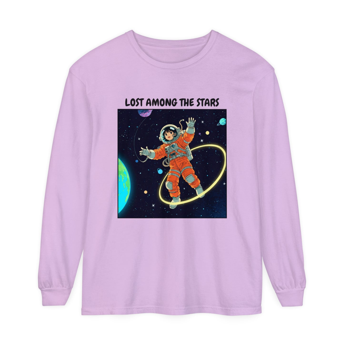 Lost Among the Stars – Retro Anime Long Sleeve Tee