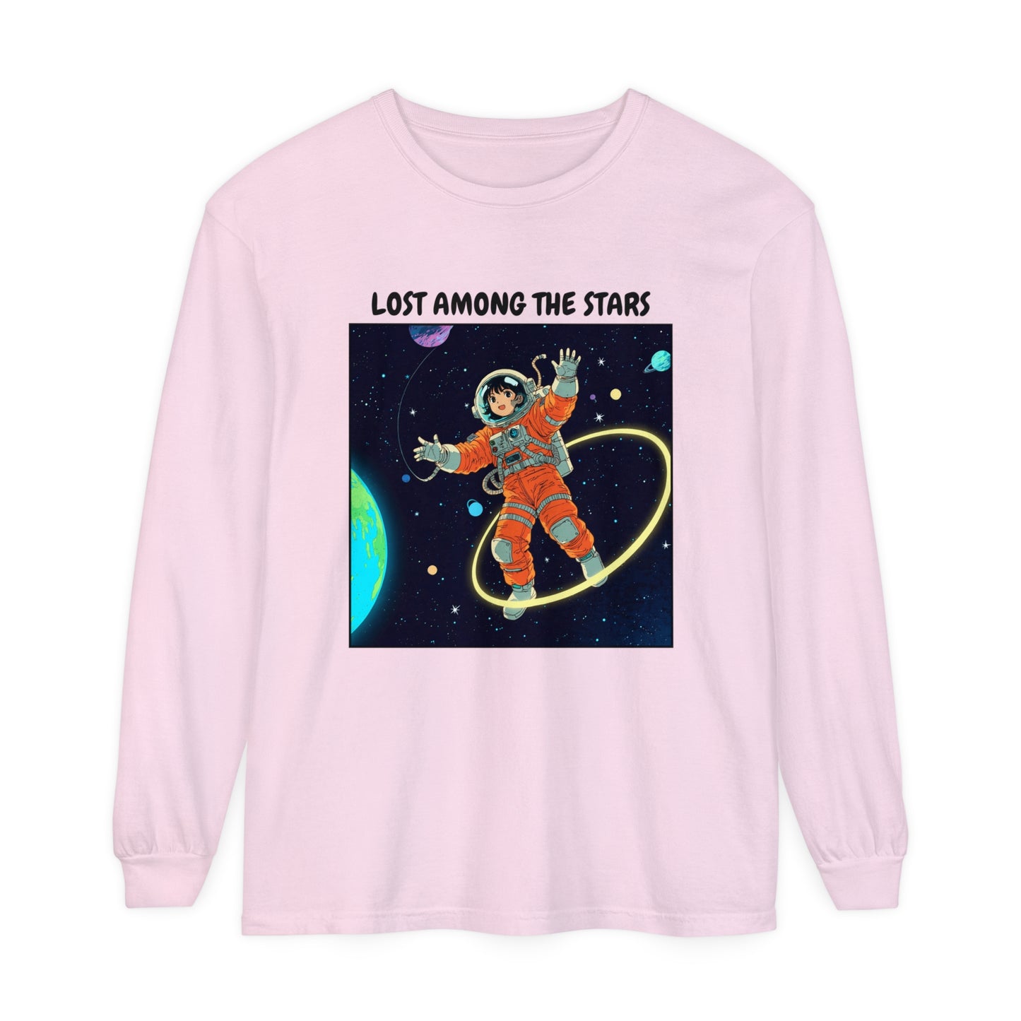 Lost Among the Stars – Retro Anime Long Sleeve Tee