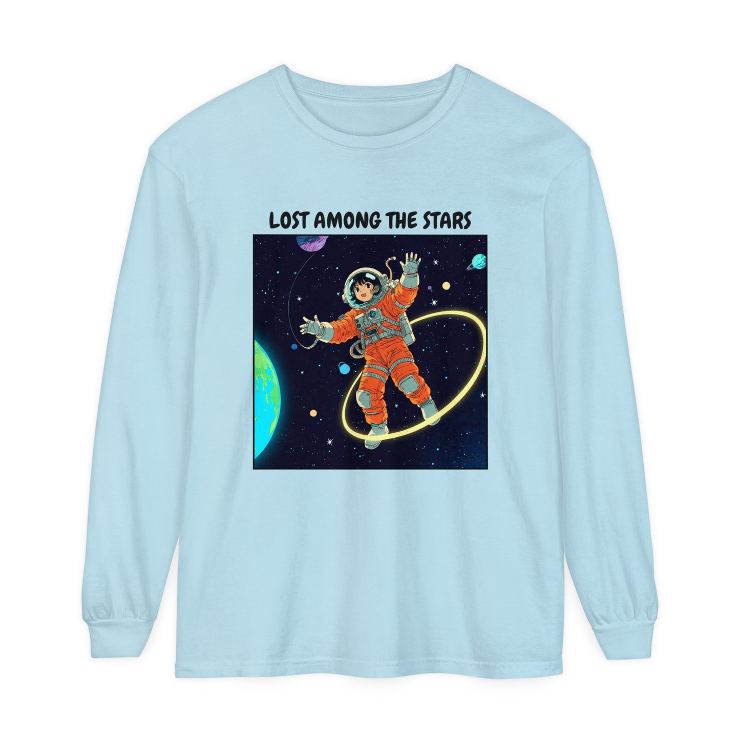 Lost Among the Stars – Retro Anime Long Sleeve Tee