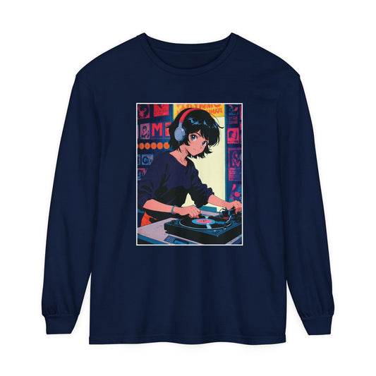 Neon Beats  – Retro Anime Long Sleeve Tee