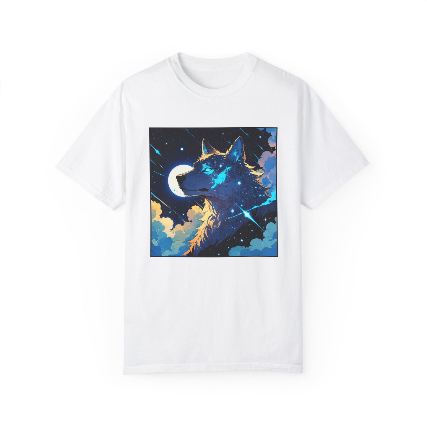 Wolf Blue Anime 80s T-shirt