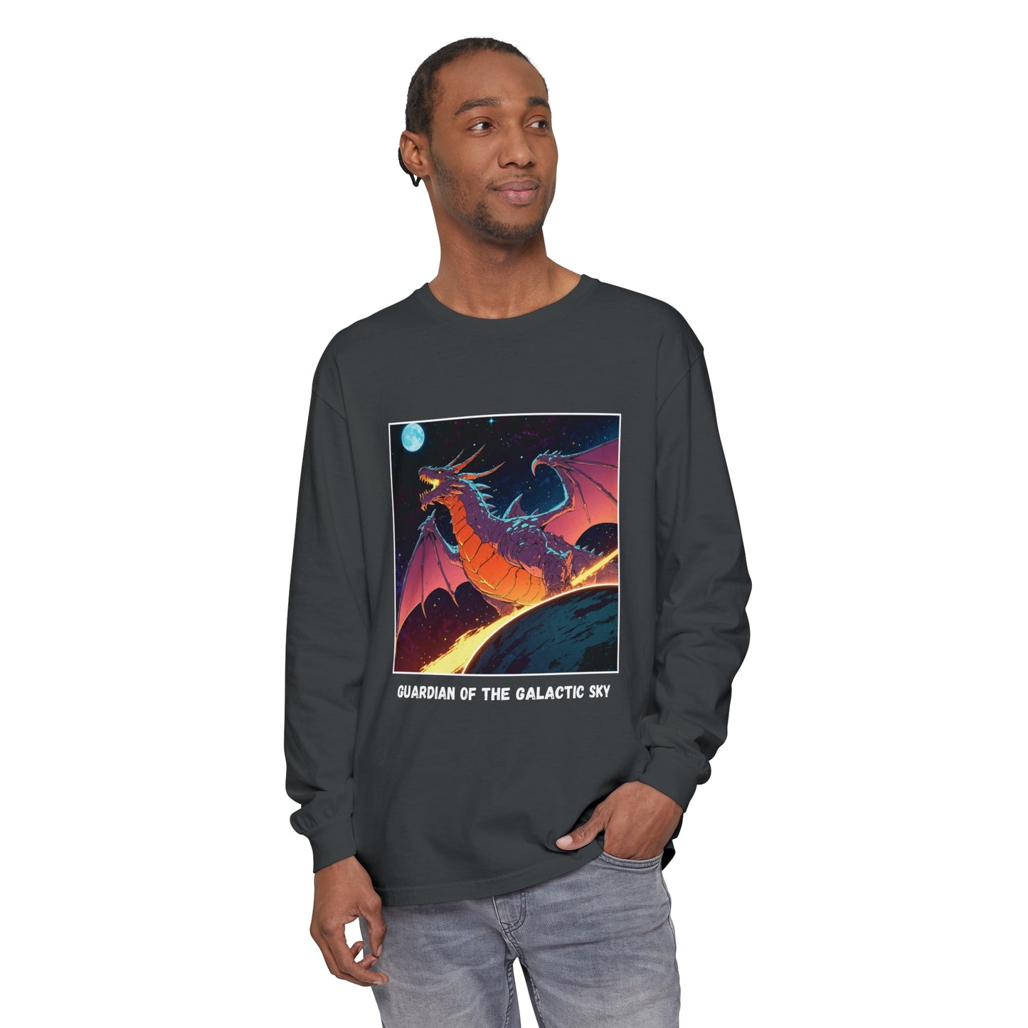 Guardian of the Galactic Sky – Retro Anime Long Sleeve Tee